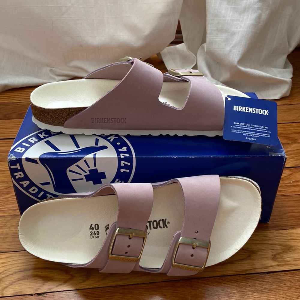 Birkenstock Arizona, Lilac Purple, 40 Narrow
